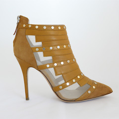 Light Brown Shoe Whit Studs by Monique Lhuillier