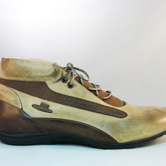Sport Shoe Brown & Yellow by Eddy Minto