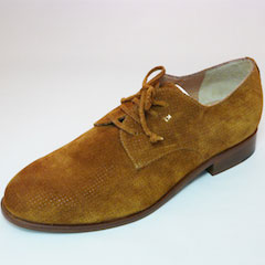 Francesina Shoe Suede Tobacco Brown