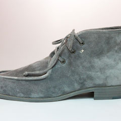 Tronchetto gray suede shoe by Eddy Minto